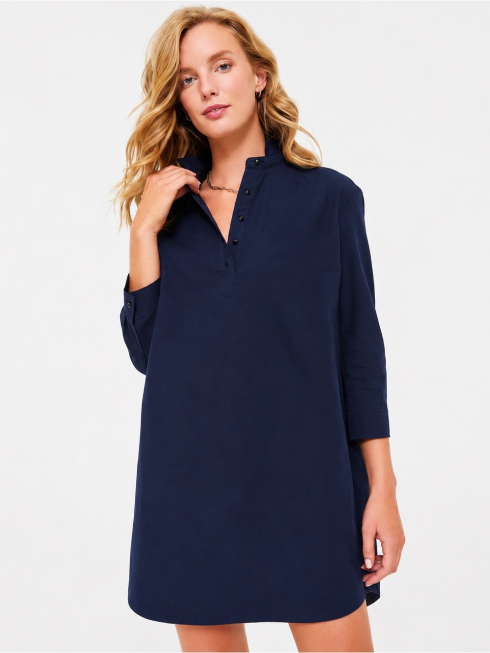 Pomander Place Polly Shirtdress French Navy Blue Size XL
